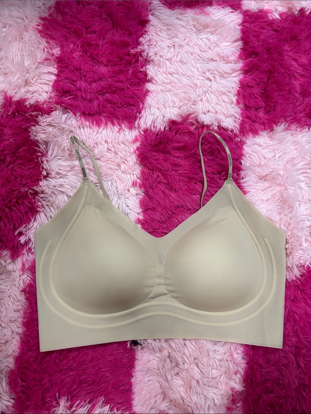 Nude large wireless bra